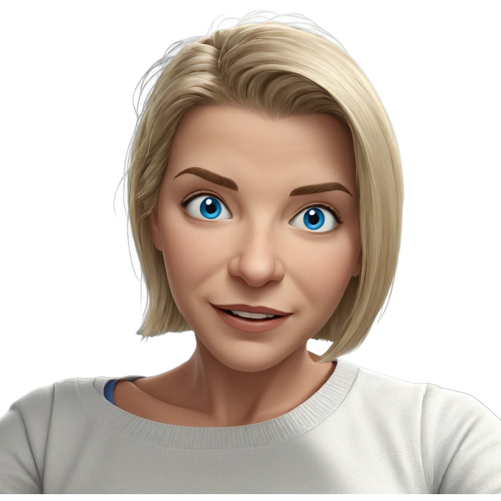 smiling girl with blue eyes emoji