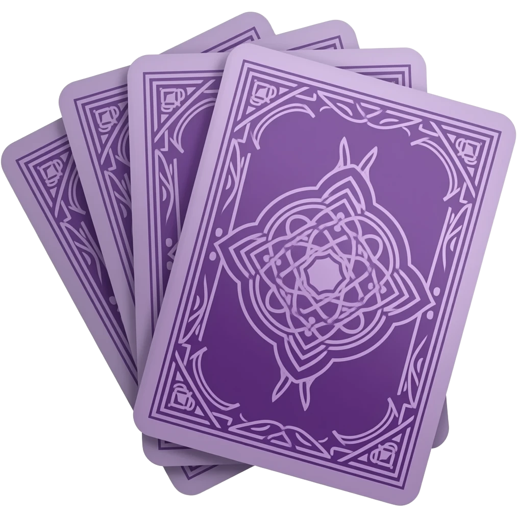 Purple Tarot card backs design emoji