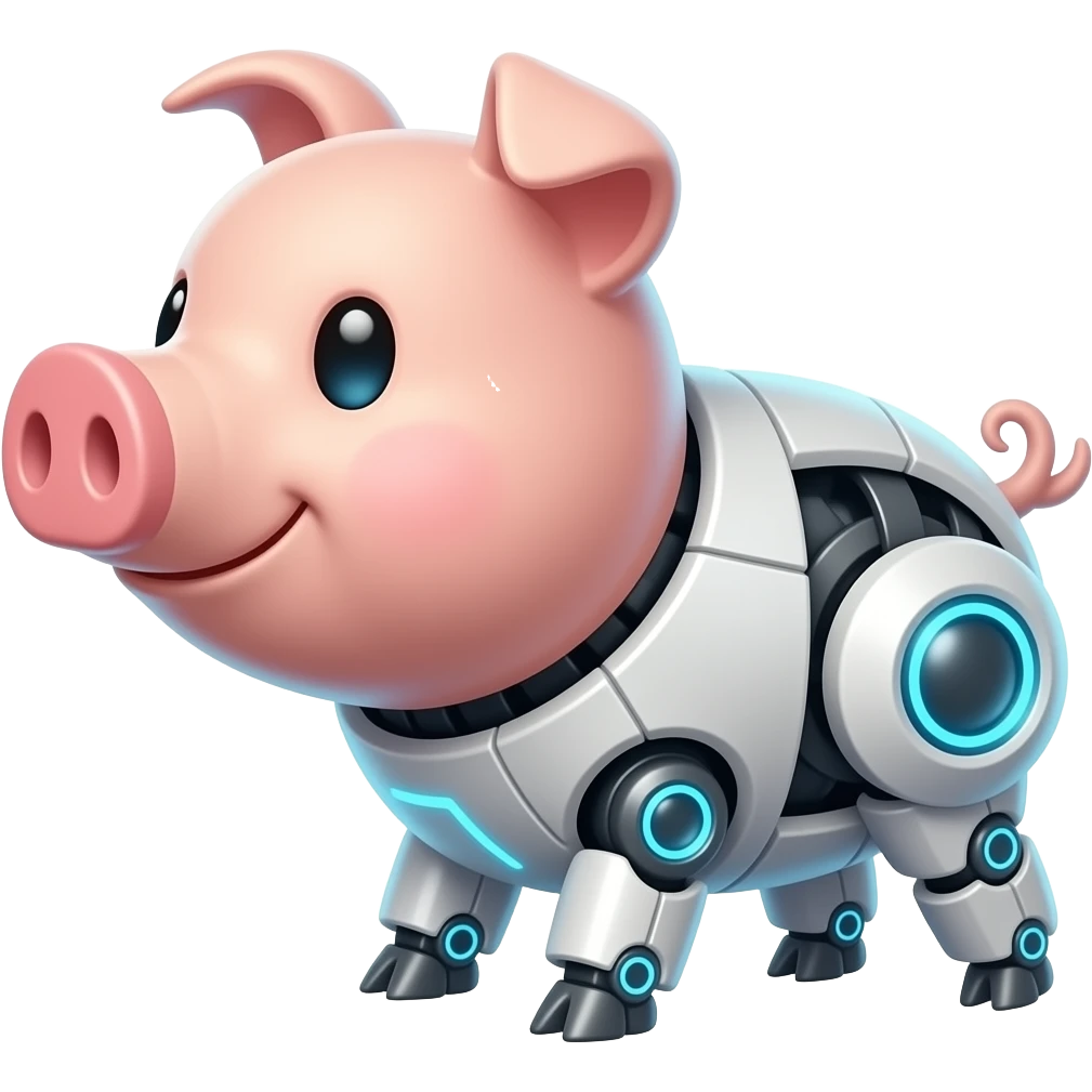 A robot pig emoji