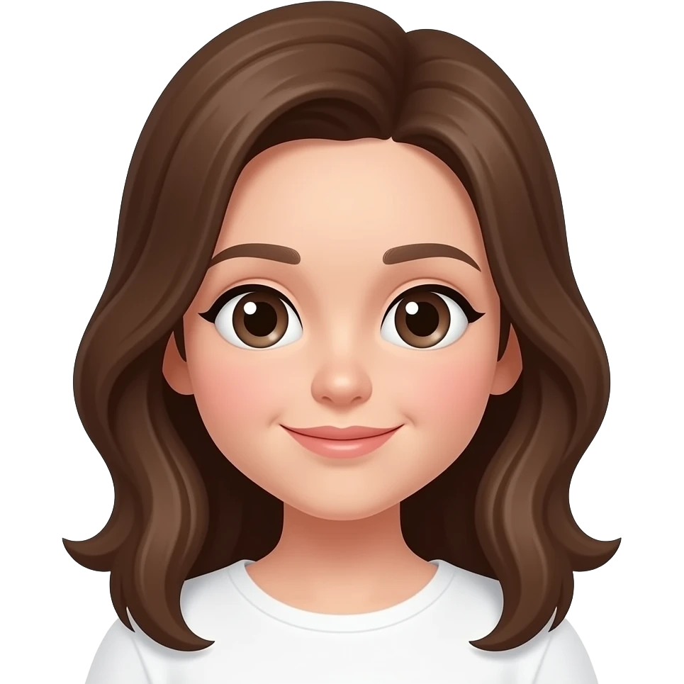 cute girl brown hair emoji