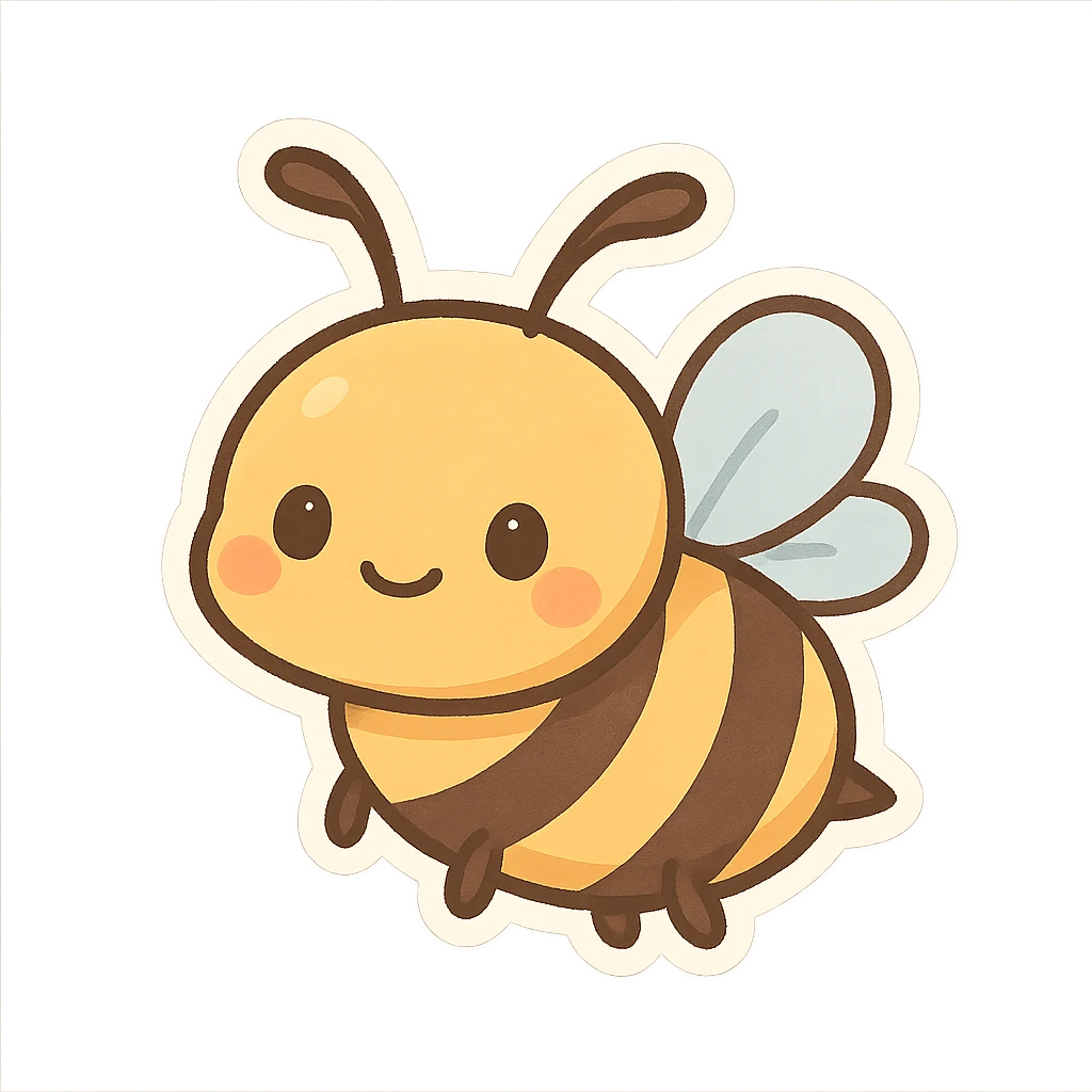 一只可爱的蜜蜂 emoji