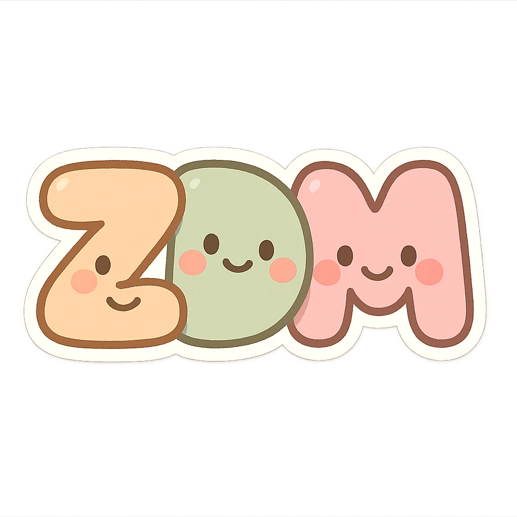 letters ZDM as rounded playful text emoji emoji