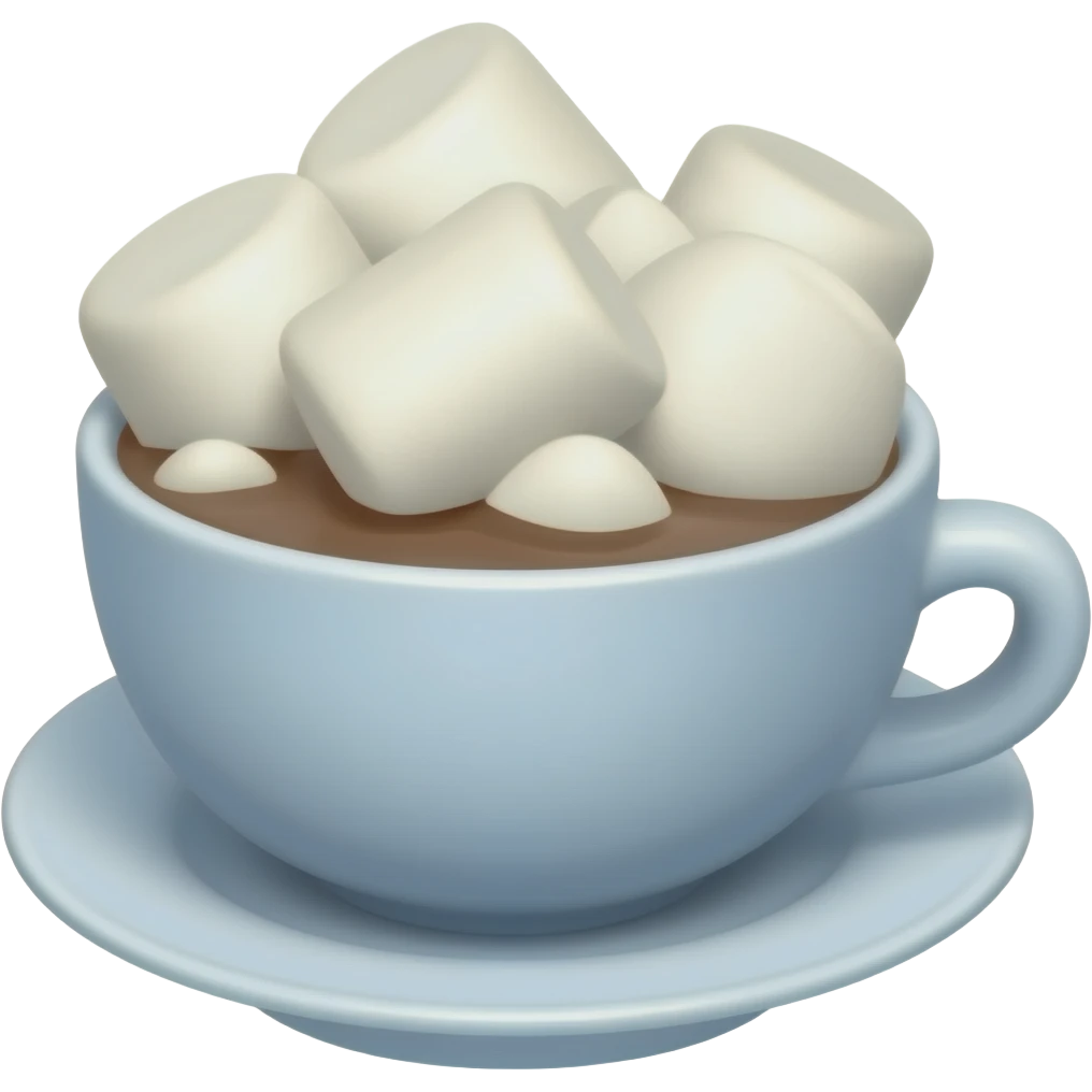 hot chocolate with marshmellow emoji