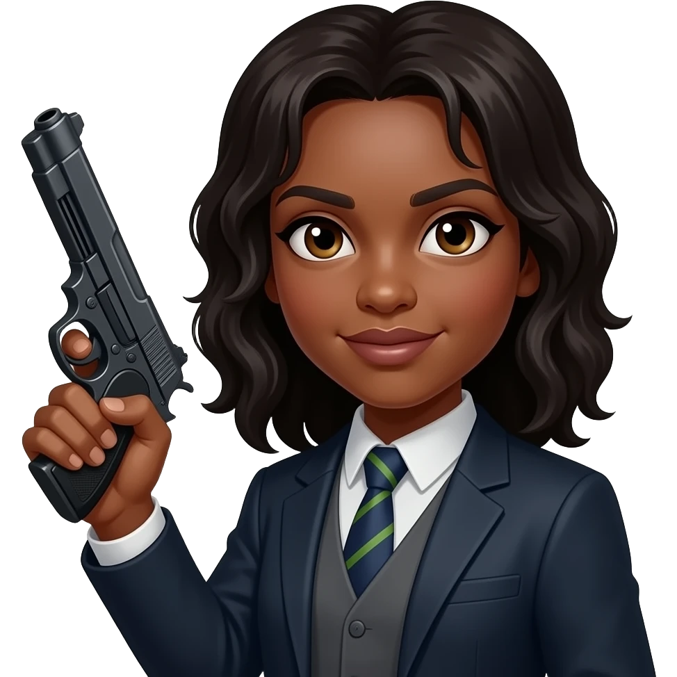 Draco gun emoji black woman emoji