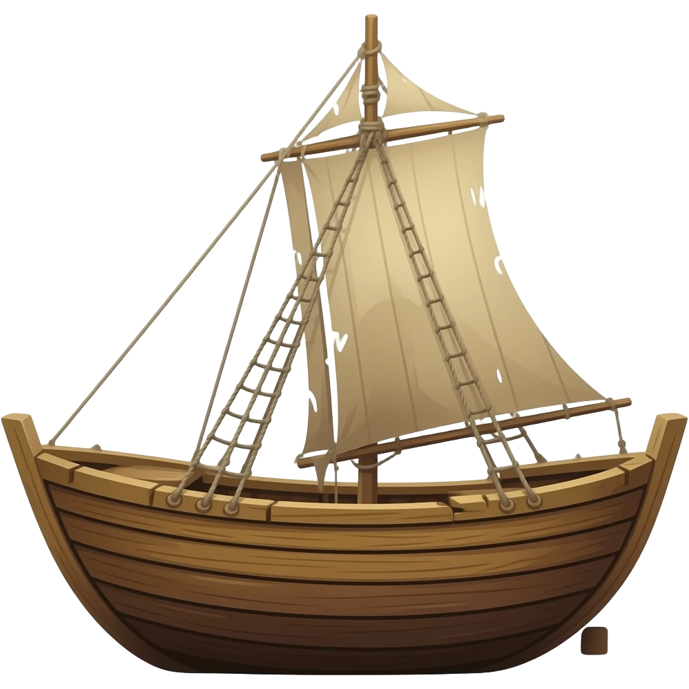 a ruined boat emoji