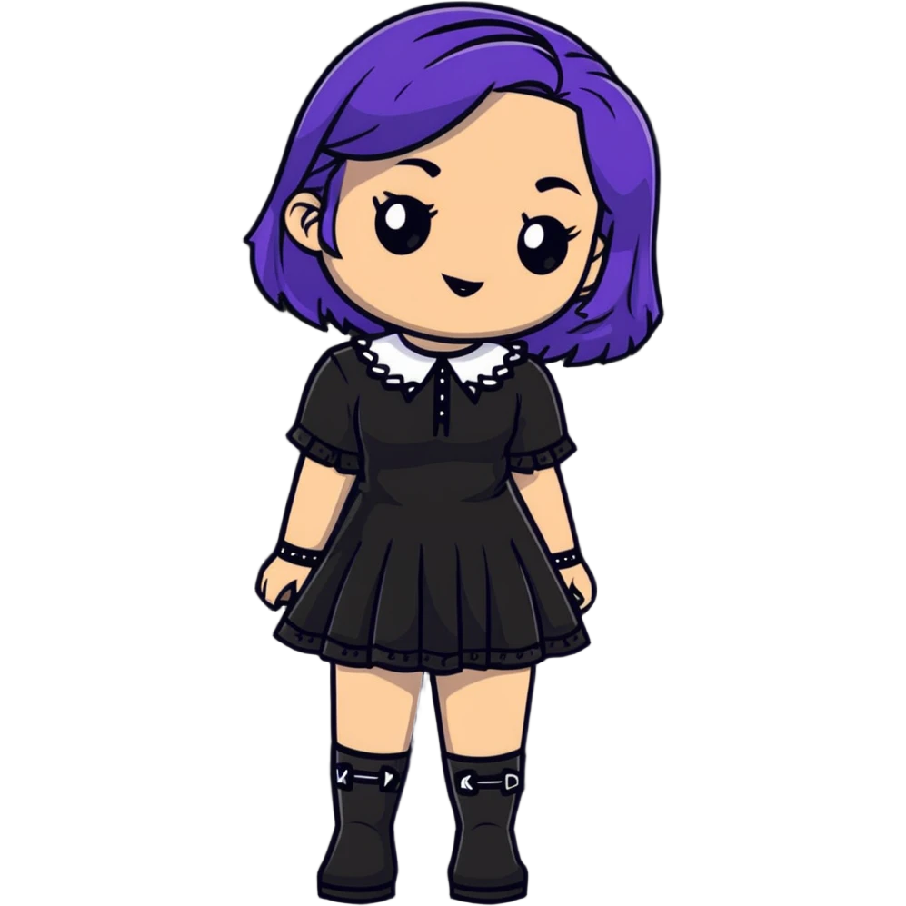 Hyper realistic goth Latina short dress  emoji