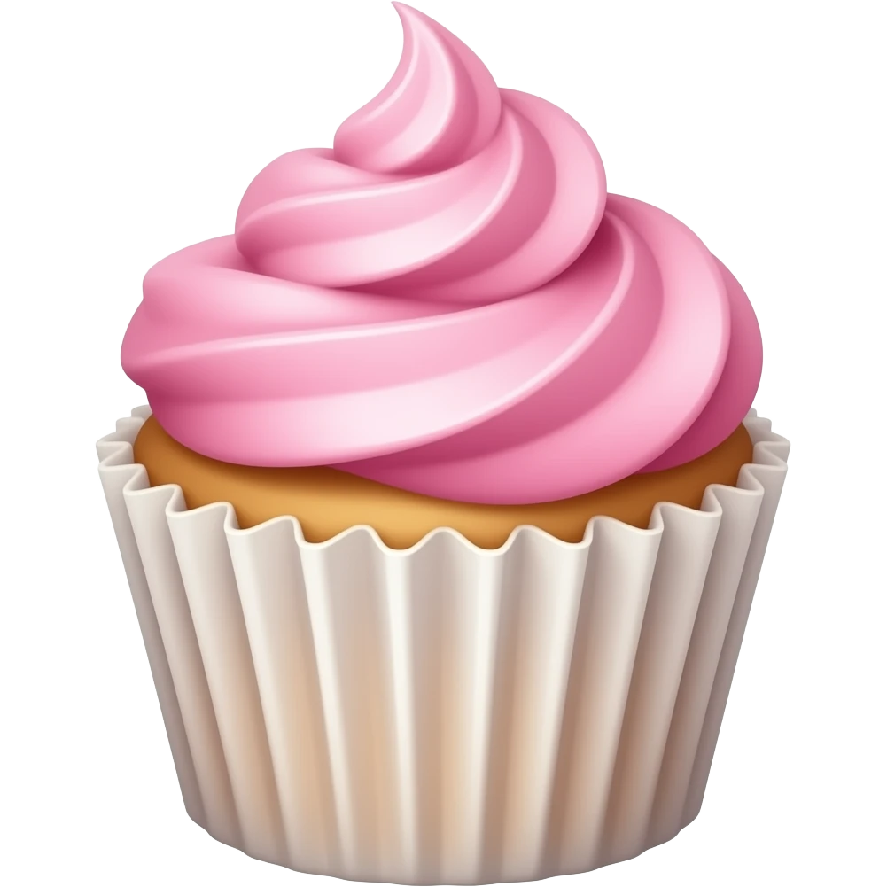 Cupcake with pink icing emoji