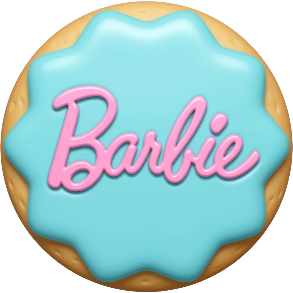 cookies inspired by barbie colour pallete emoji