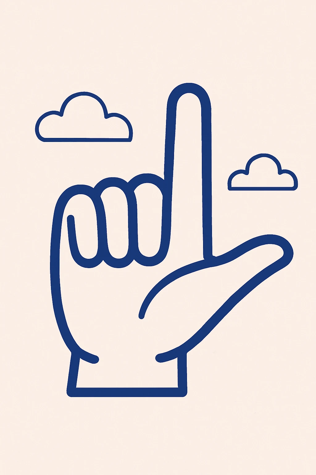 a hand in a backwards L position, thumb and index finger, neutral background emoji