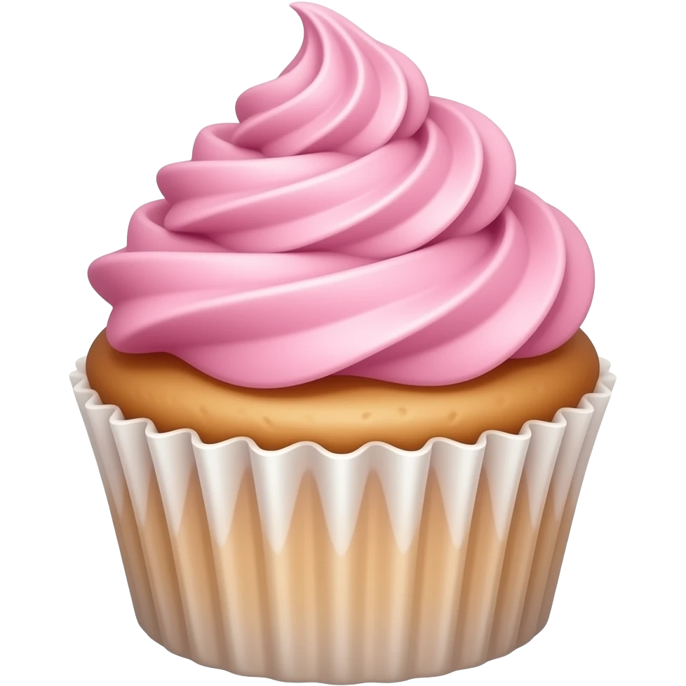 Cupcake with pink icing emoji