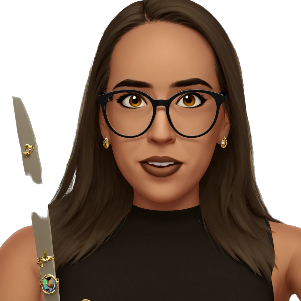 girl with glasses and jewelry emoji