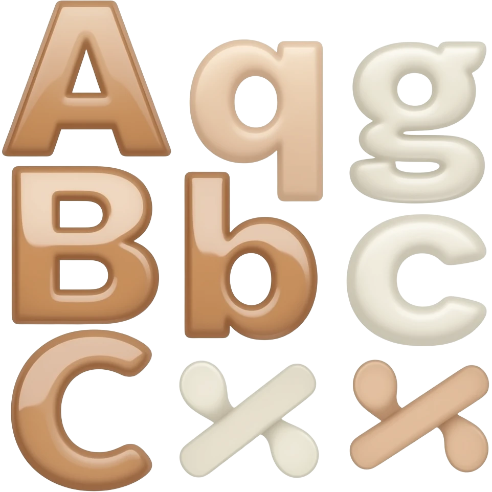 A bunch of ABC's with no arms emoji