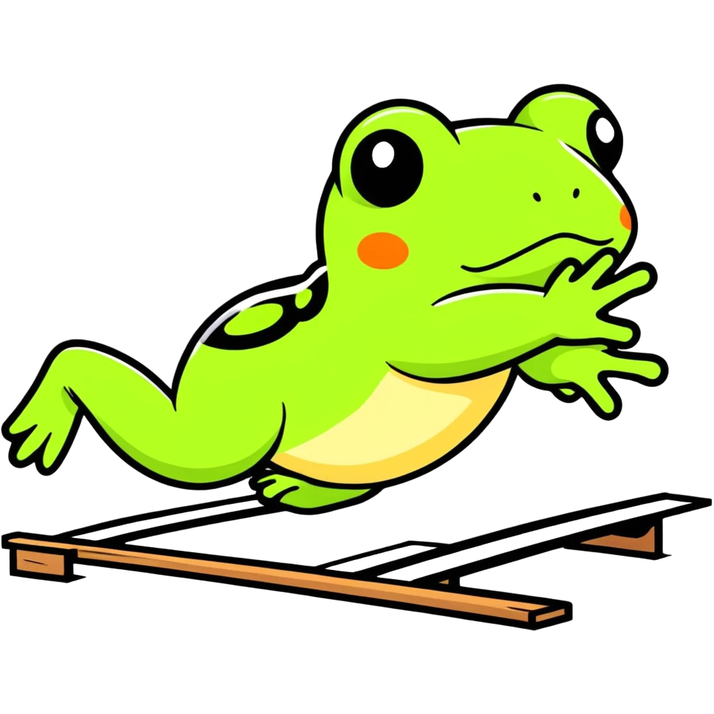 Frog running track emoji
