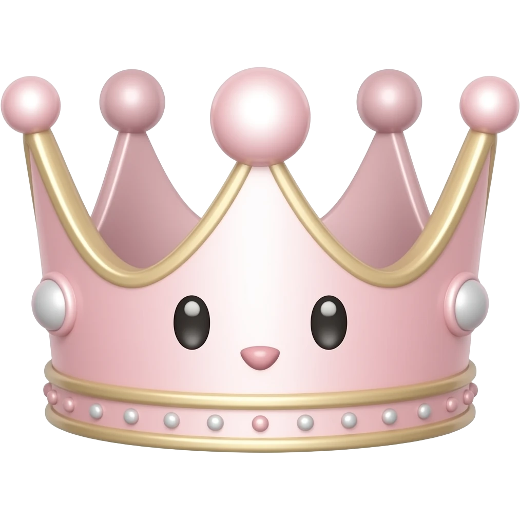 pink coquette cutesy crown detailed emoji