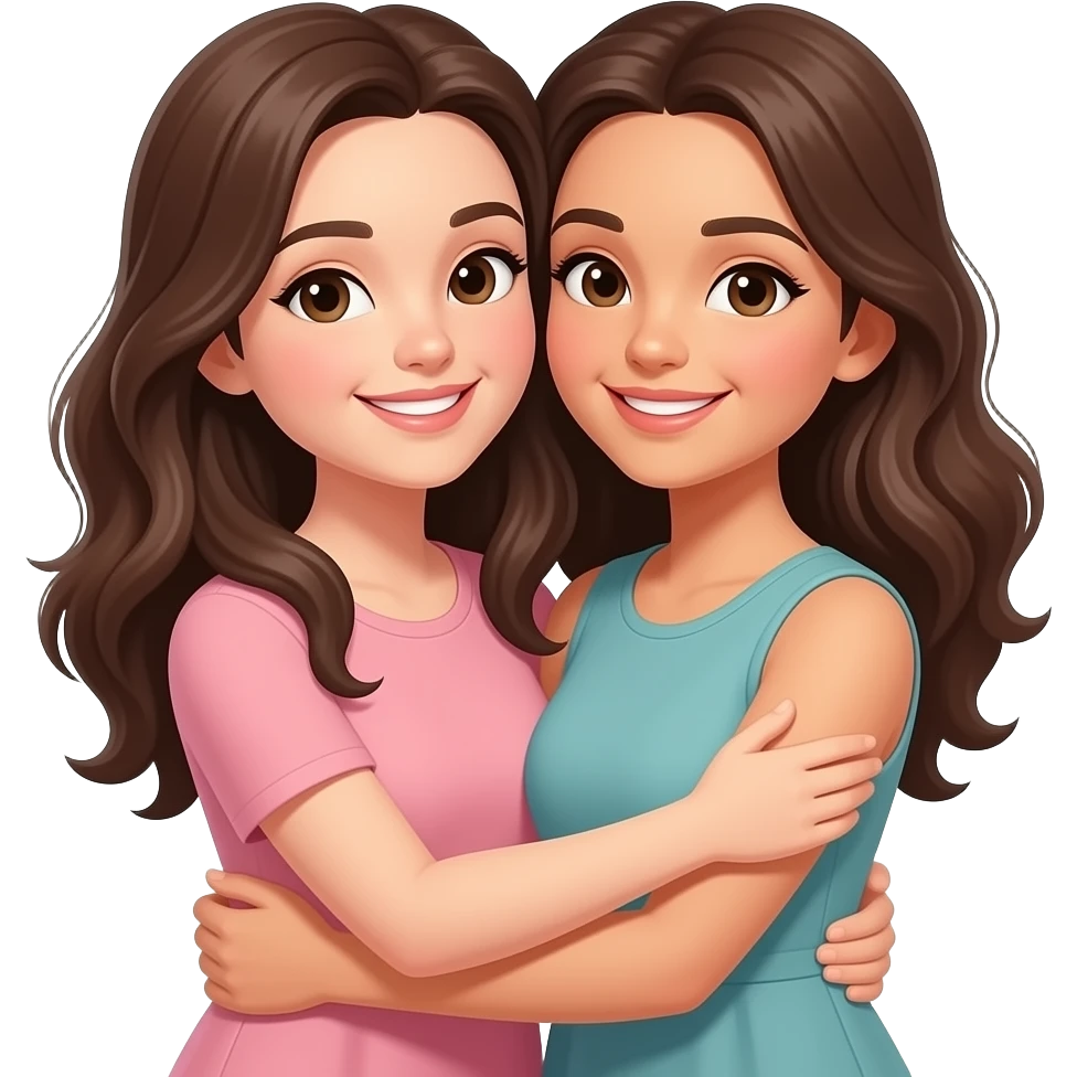 2 mujeres abrazadas como hermanas emoji