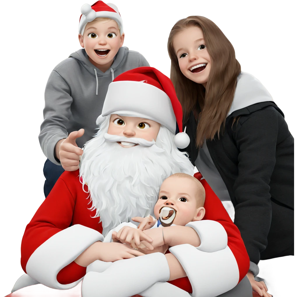 smiling girl with santa hat emoji