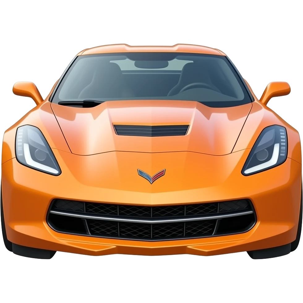 Orange and light pink pink corvette emoji