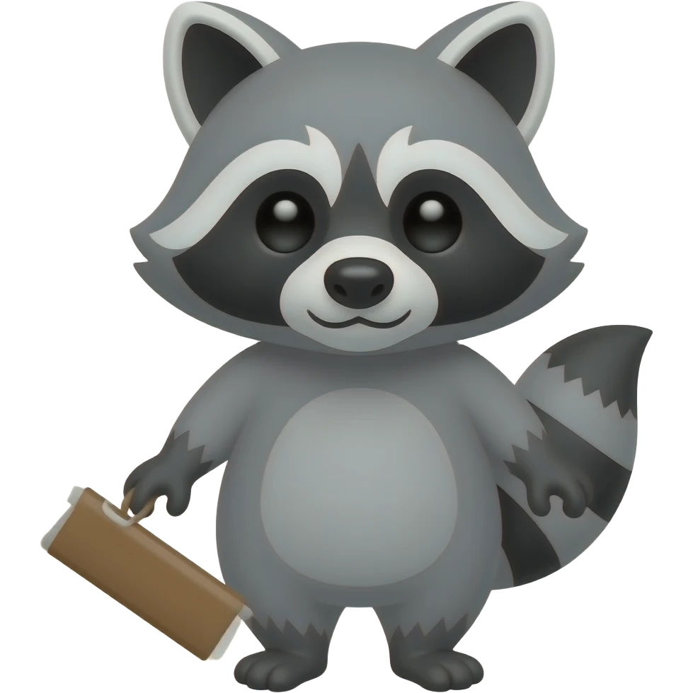 racoon in a meeting emoji