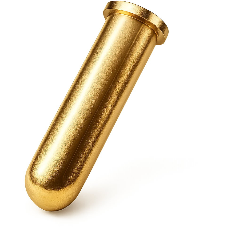 golden test tube, elegant, minimal, gold color, no text emoji