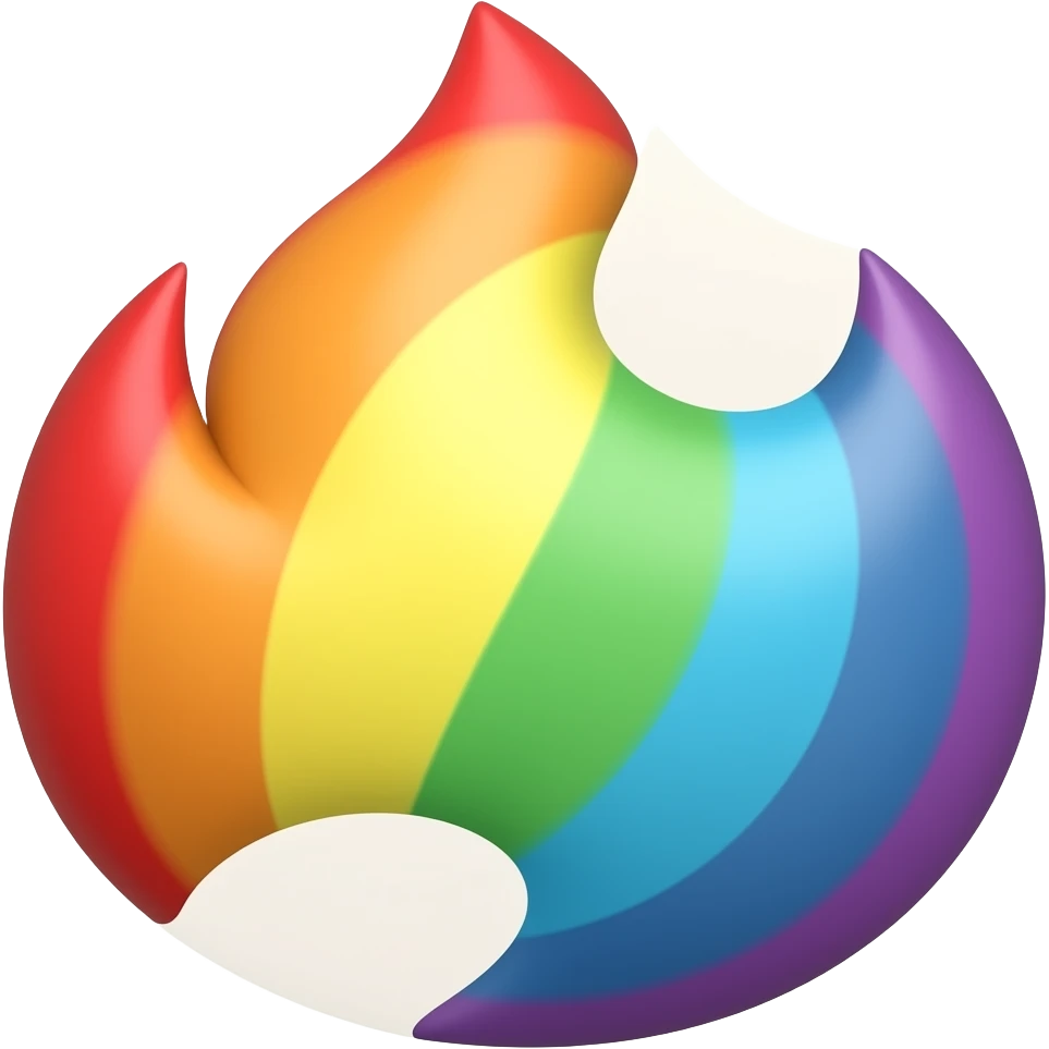 Rainbow tail emoji