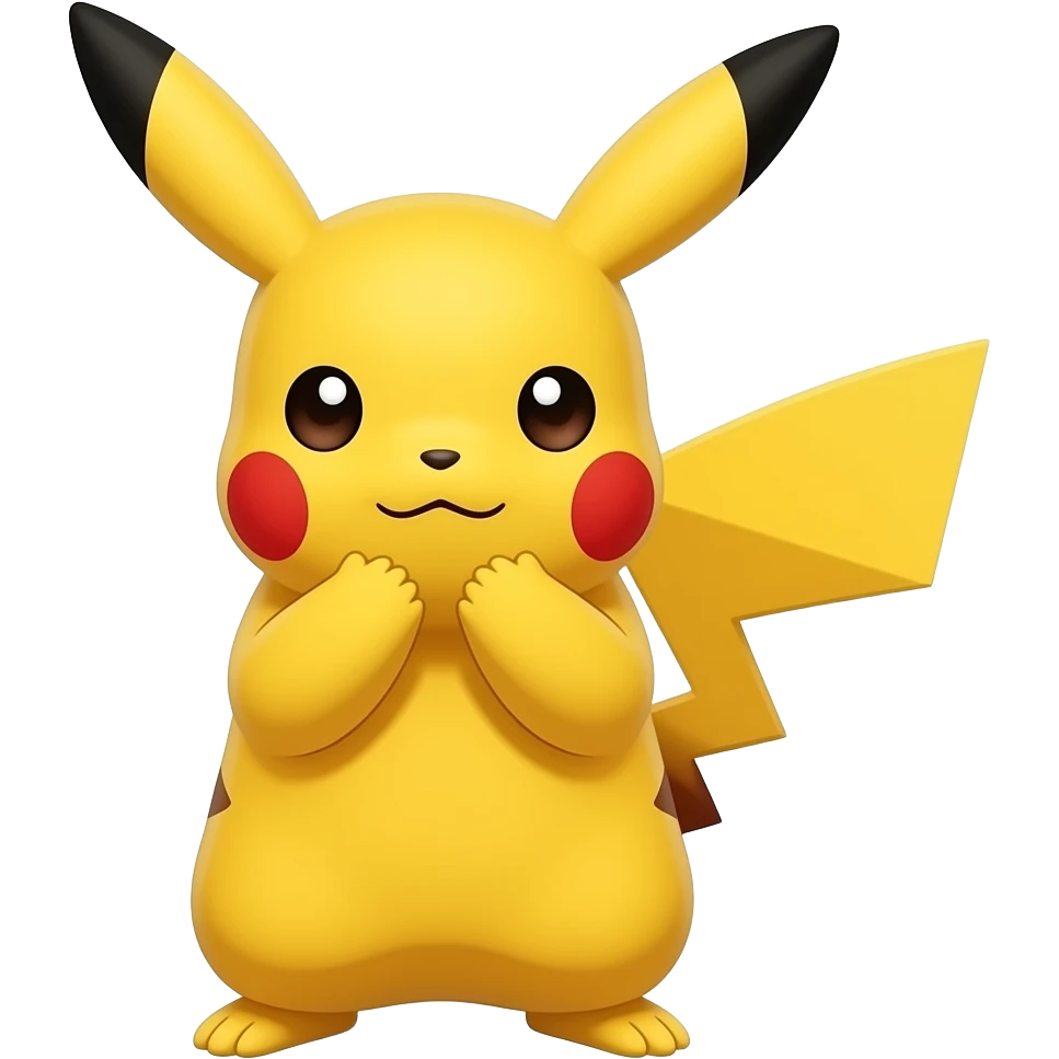 Pikachu shy emoji