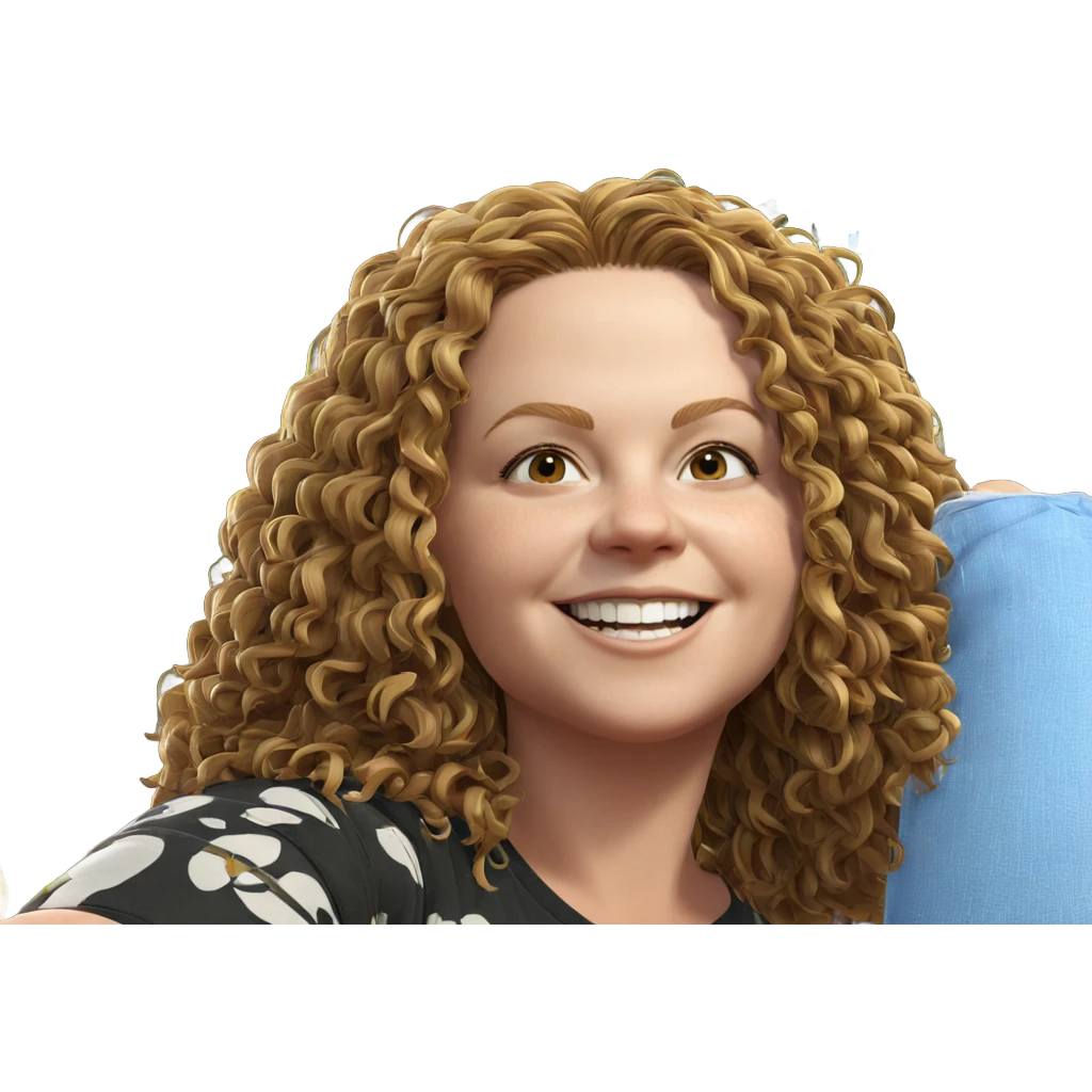 smiling girl under a tree emoji