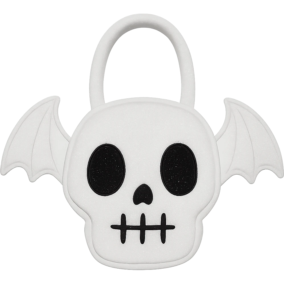 white sparkly goth object, remove background  emoji