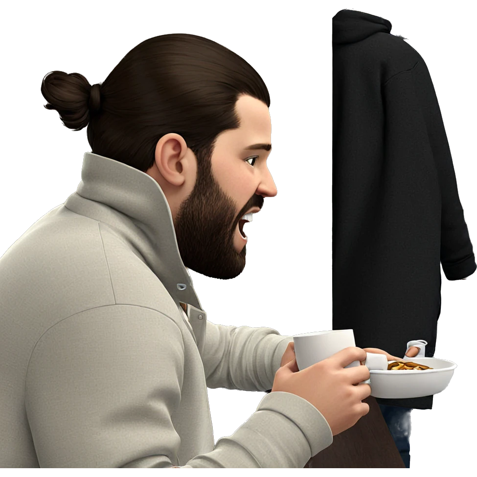 boy with cup indoors emoji