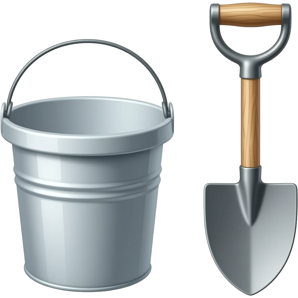 bucket and shovel emoji