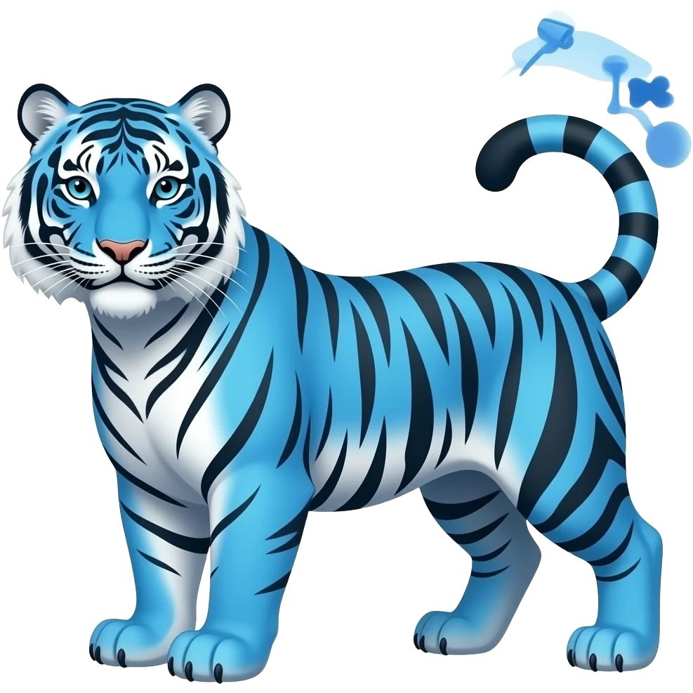blue tiger emoji