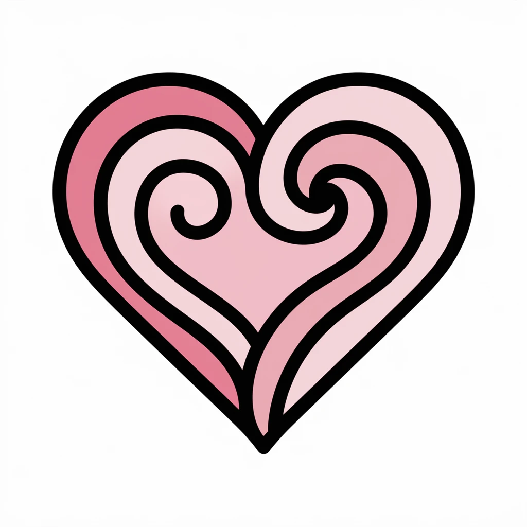 heart with a swirl pattern emoji