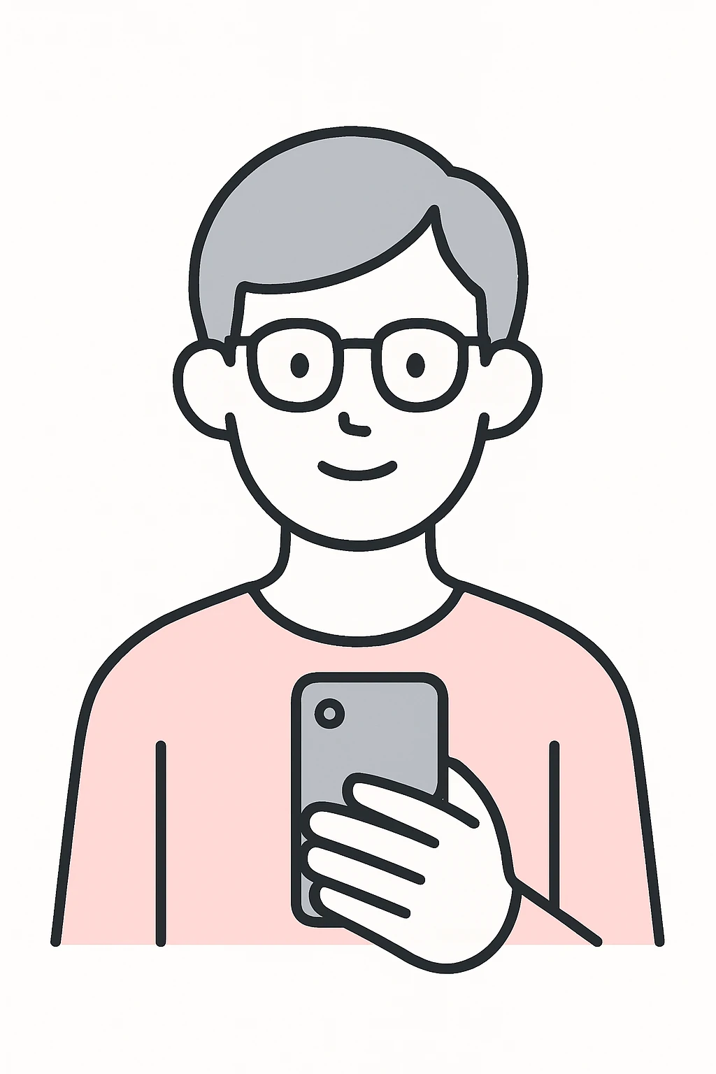 self-portrait in a pink color scheme, minimalist and modern emoji