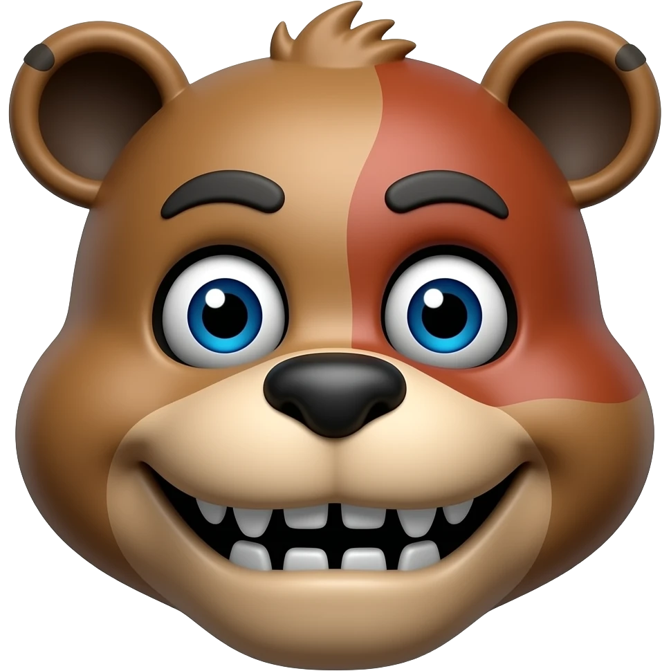 Minimalist freddy fazbear head emoji