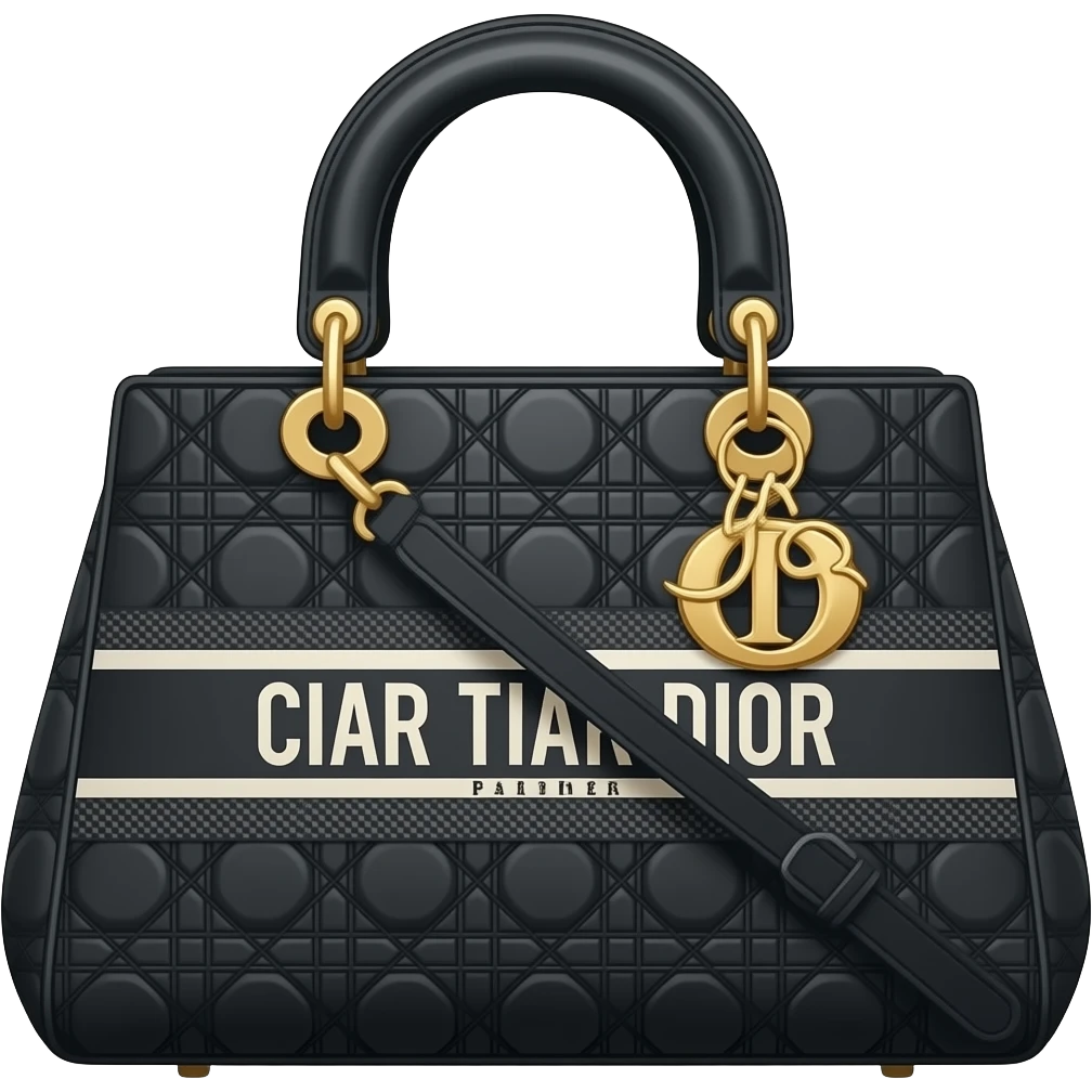black tote dior bag emoji