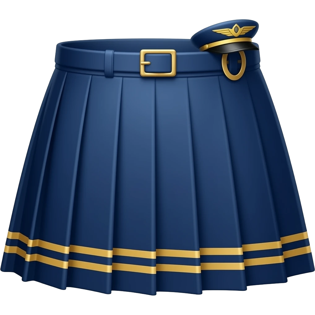 Flight attendant uniform, no face - just the uniform and skirt emoji