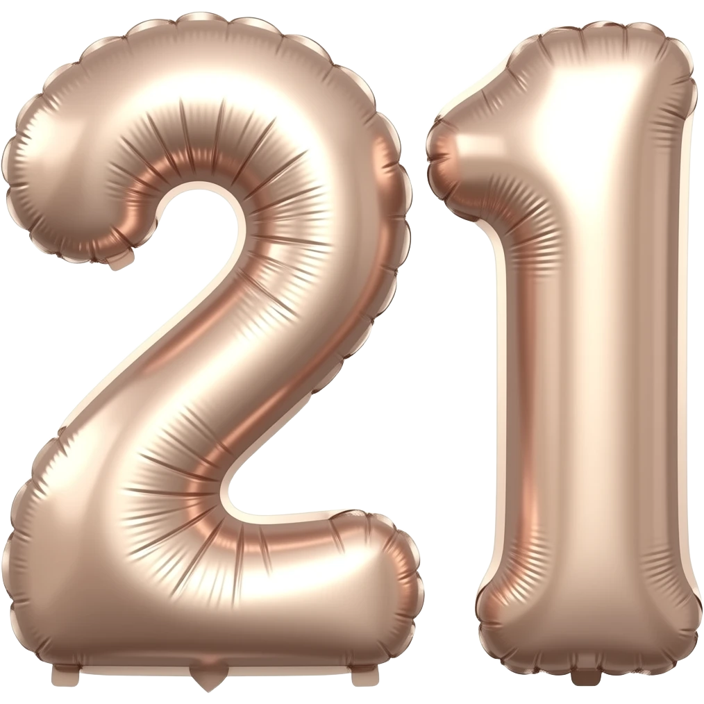 ROUMD BIRTHDAY BALLOON 21ST emoji