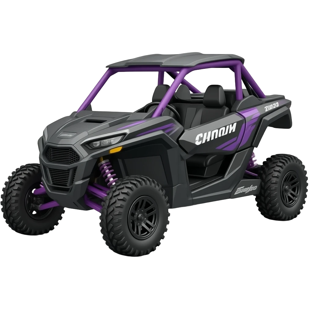 Make a can am maverick xrs 2023 turbo rr black and the cage purple emoji