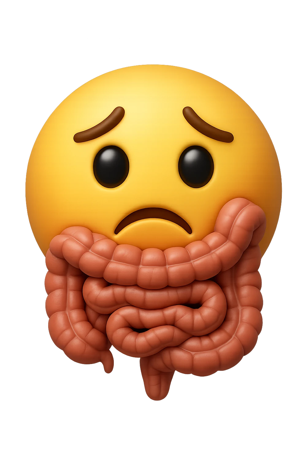 emoji 3d stile iphone con tessuto di un intestino 3d emoji