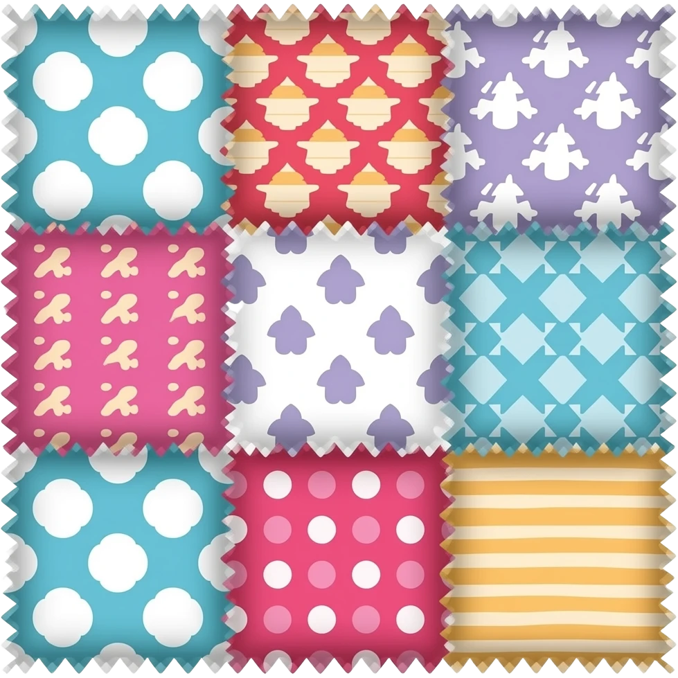 patchwork fabric craft emoji