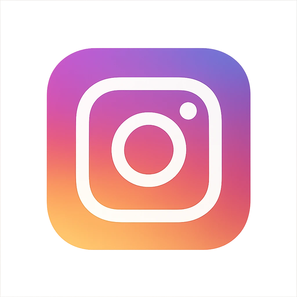 instagram logo, modern, flat, pastel vibrant colors, color icon style emoji