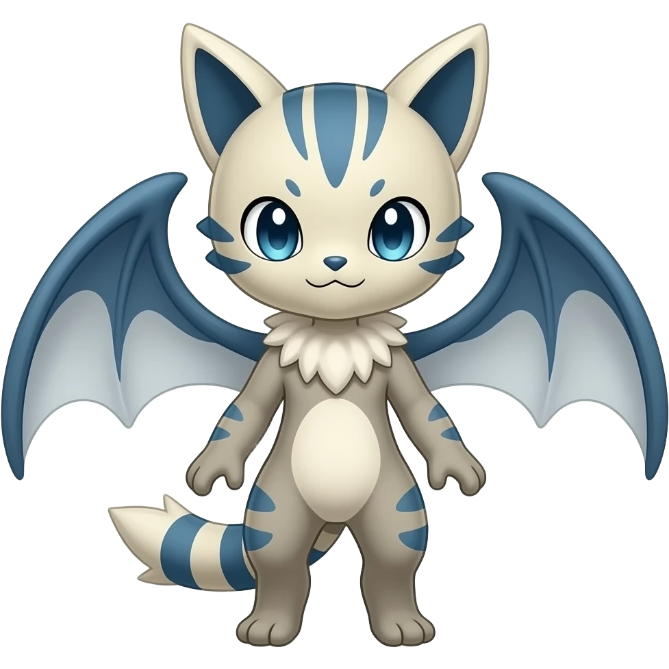 Cool Pretty Ethereal Zoroark-Torracat-Zorua-Manectric-Litten-Fakémon-hybrid full body emoji