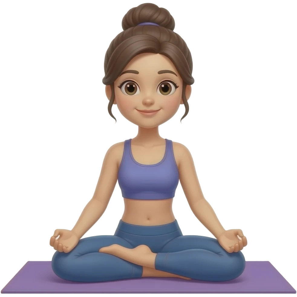 mujer de yoga emoji