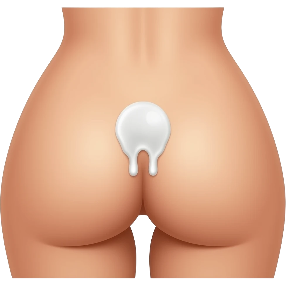 Fais un cul de femme nue on voit son trou du culon voit son trou du cul fais du sperme dessus étale le sperme écris sur les fesses le mot salope emoji