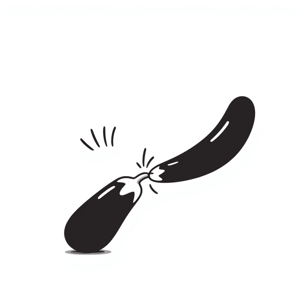 eggplant squirting white water emoji