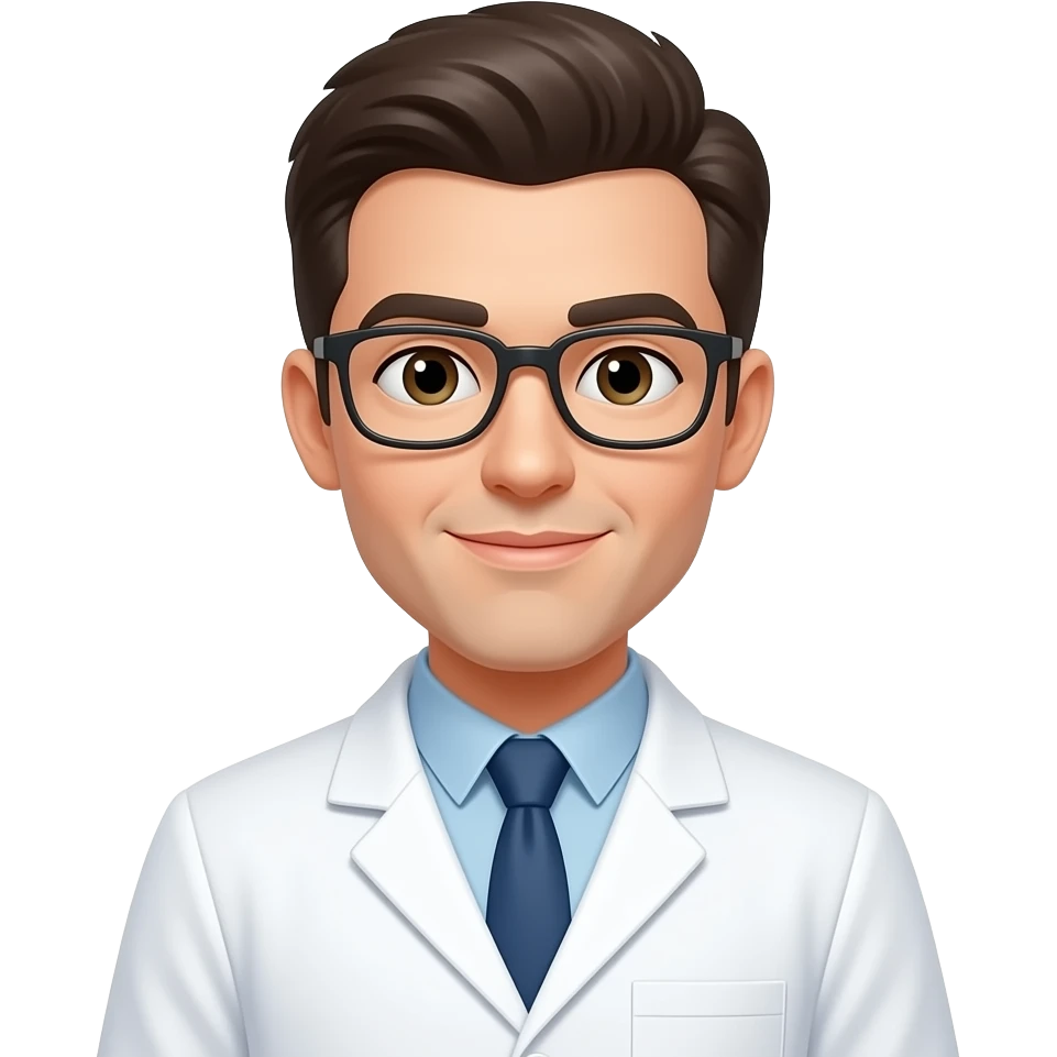 in a white coat emoji