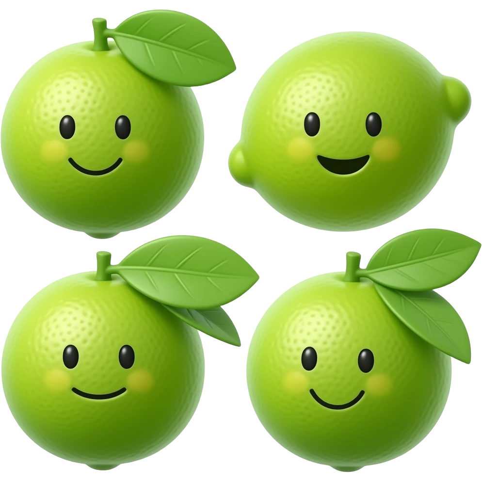Quiero limones verdes con caras emoji