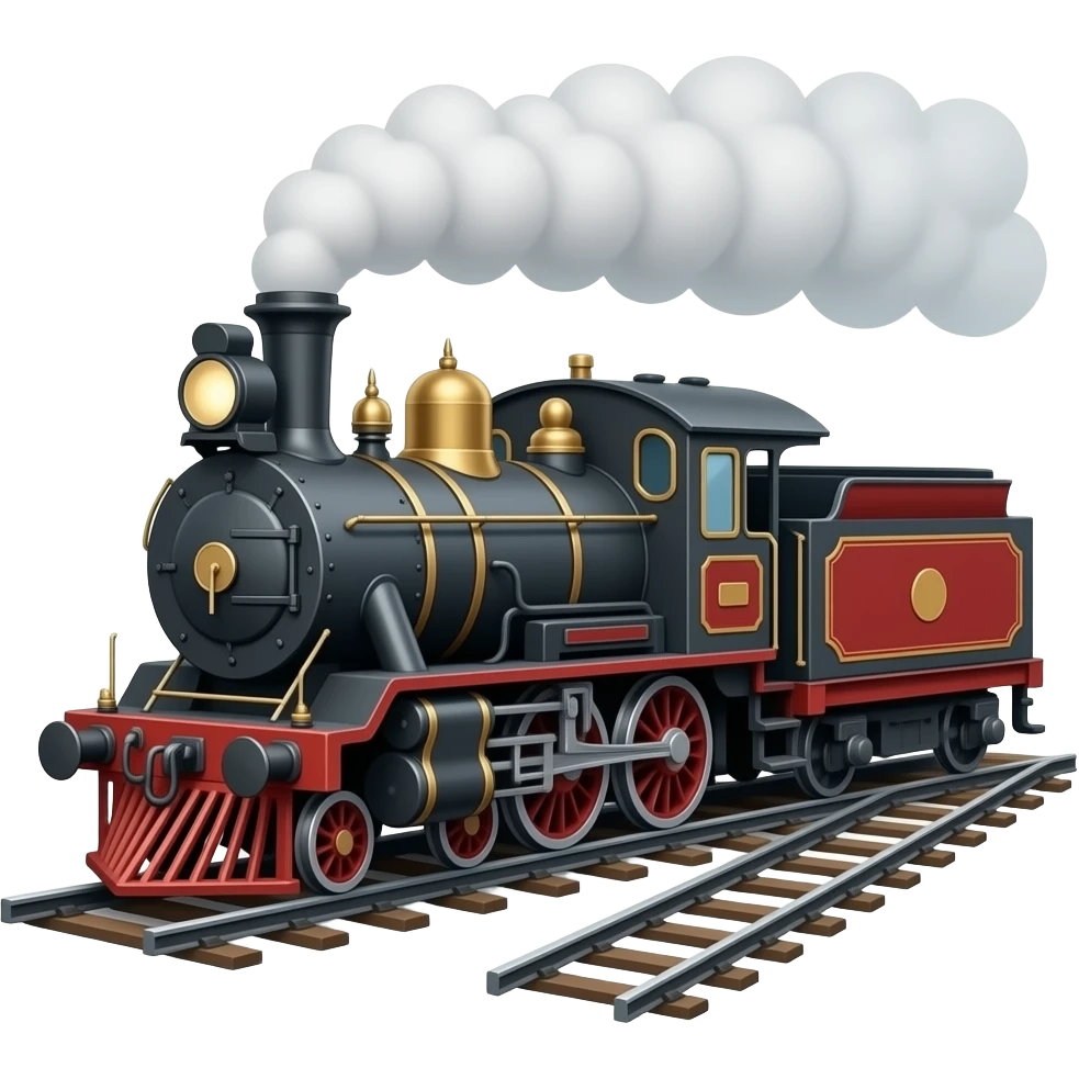 Steam train on the s emoji