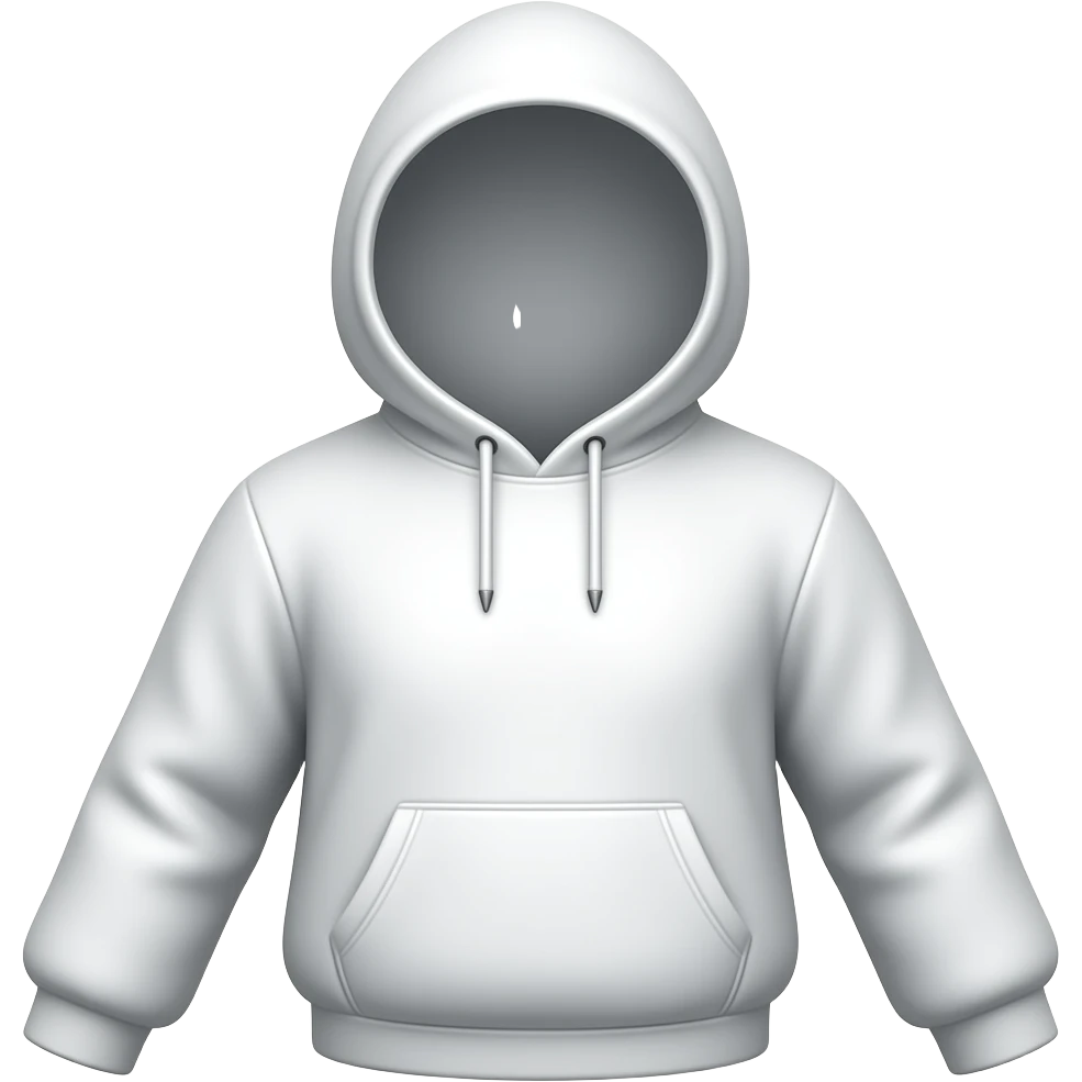 white pointy hoodie emoji emoji