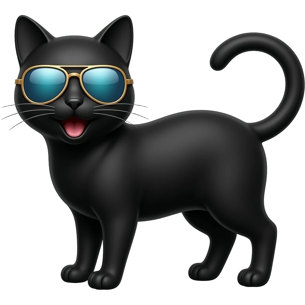Cat wearing sunglasses emoji