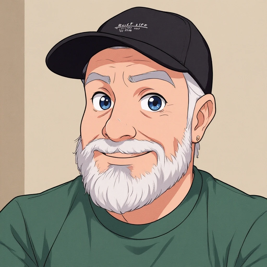 Remake this headshot in an anime style. emoji